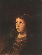 LIEVENS, Jan Portrait of a Girl dh oil painting